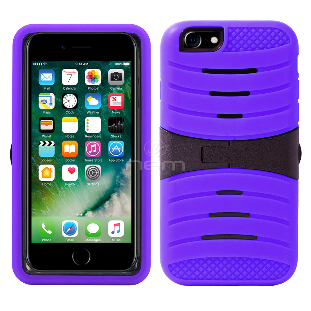 Apple iPhone7 Hybrid Case 08 w. stand Purple