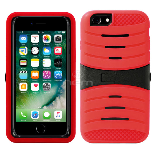 Apple iPhone7 Hybrid Case 08 w. stand Red