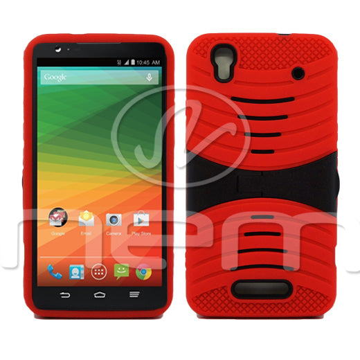 ZTE Grand X Max Plus Hybrid Case 08 with Stand Light Red/Black