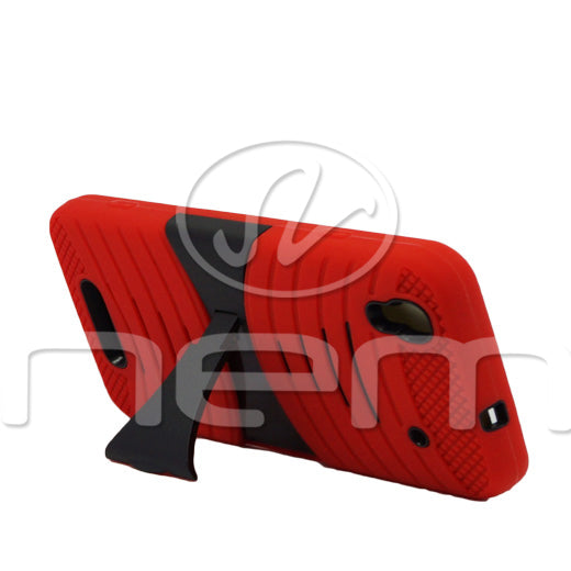 ZTE Grand X Max Plus Hybrid Case 08 with Stand Light Red/Black