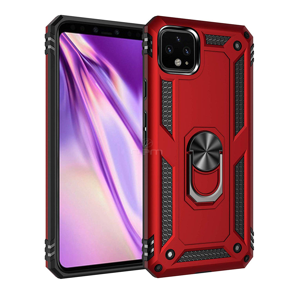 Google Pixel 4 Hybrid Case Ring Kickstand HYB08R Red