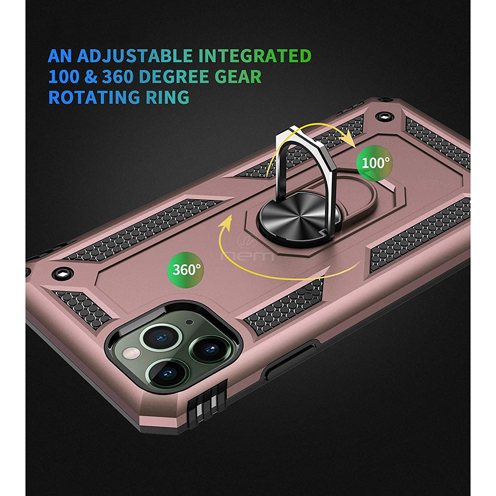 iPhone 12/12Pro (6.1") Hybrid Ring Kickstand HYB08R RoseGold