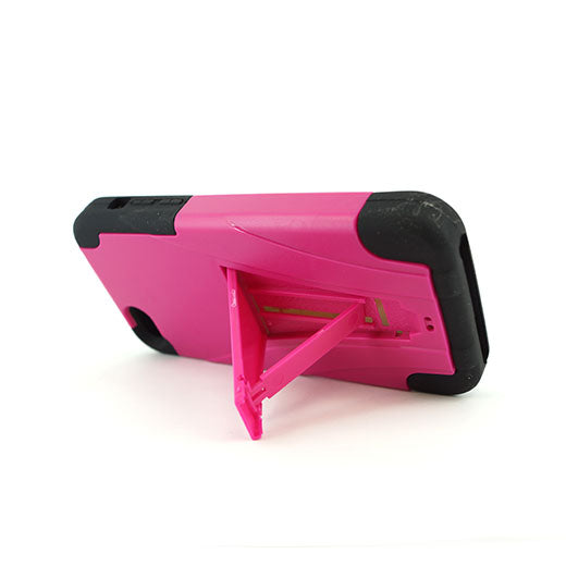 Apple iPhone 5C Hybrid Case10 with T Kickstand Black/Hot Pink