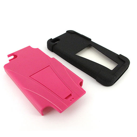 Apple iPhone 5C Hybrid Case10 with T Kickstand Black/Hot Pink