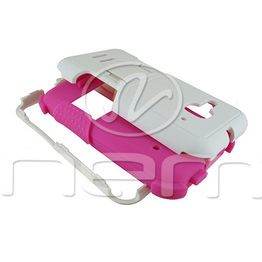 Alcatel One Touch Evolve 2 Hybrid Case11 withstand White/Hot Pink