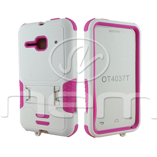 Alcatel One Touch Evolve 2 Hybrid Case11 withstand White/Hot Pink