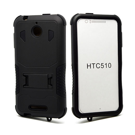 HTC Desire 510 Hybrid Case11 with Stand Black skin/Black