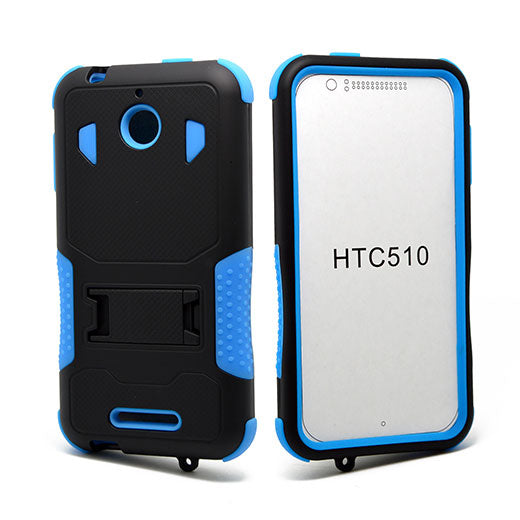 HTC Desire 510 Hybrid Case11 with Stand Blue skin/Black