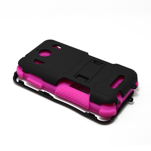 HTC Desire 510 Hybrid Case11 with Stand Hot Pink skin/Black