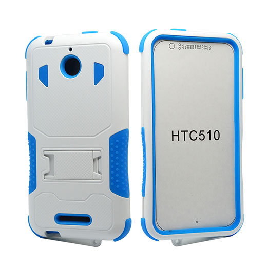 HTC Desire 510 Hybrid Case11 with Stand Blue skin/White