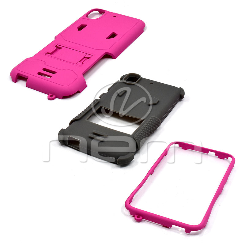 HTC Desire 626S Hybrid Case 11 with Stand Pink/Gray