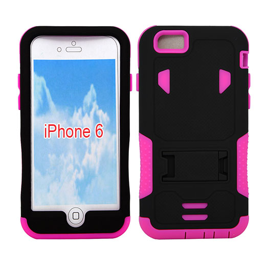 Apple iPhone 6 Hybrid Case 11 with Stand Black/Hot Pink