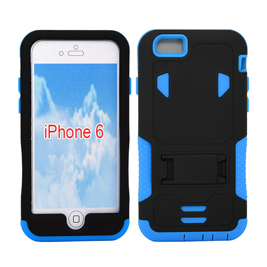 Apple iPhone 6 Hybrid Case 11 with Stand Black/Light Blue