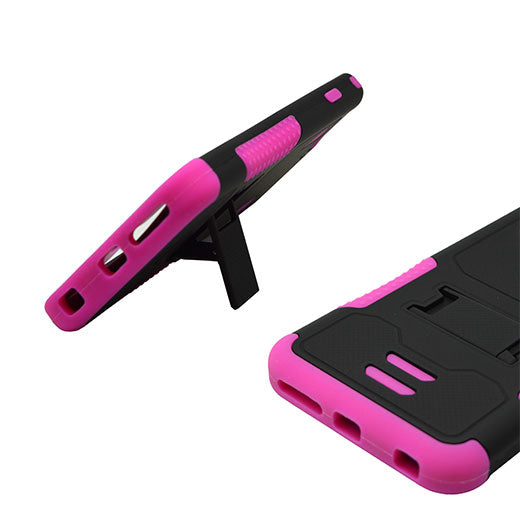 Apple iPhone 6 Plus 5.5 Hybrid Case11 with Stand Hot Pink skin/Black