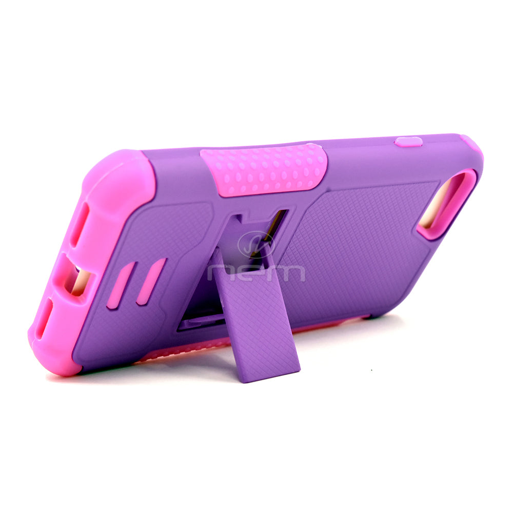 Apple iPhone 7 Hybrid Case 11 w Stand Purple/Pink