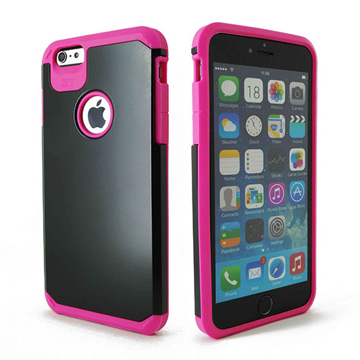 Apple iPhone 6 Hyb16 Case Black/Hotpink tpu