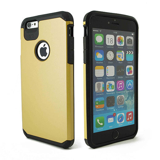 Apple iPhone 6 Plus Hyb16 Case Gold/Black tpu