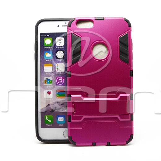 Apple iPhone 6+ Hyb17 Case Hot Pink/Black tpu