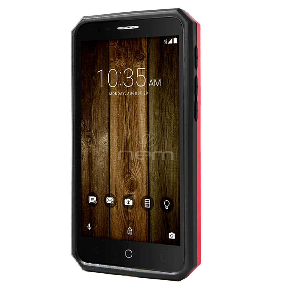 Alcatel Fierce 4/5051 Hybrid Case 19C w. Card Holder Red