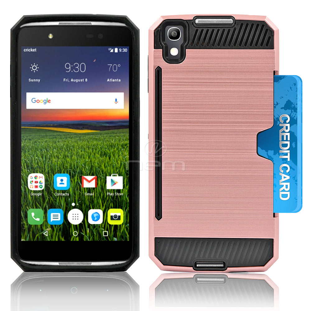 Alcatel Idol 4 Hybrid Case 19C w. Card Holder Rose Gold