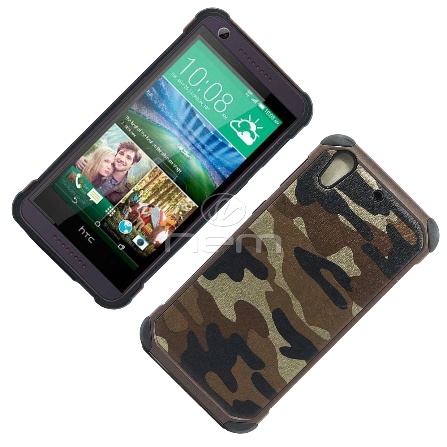 HTC Desire 626 Hybrid Case 21 Camouflage Brown