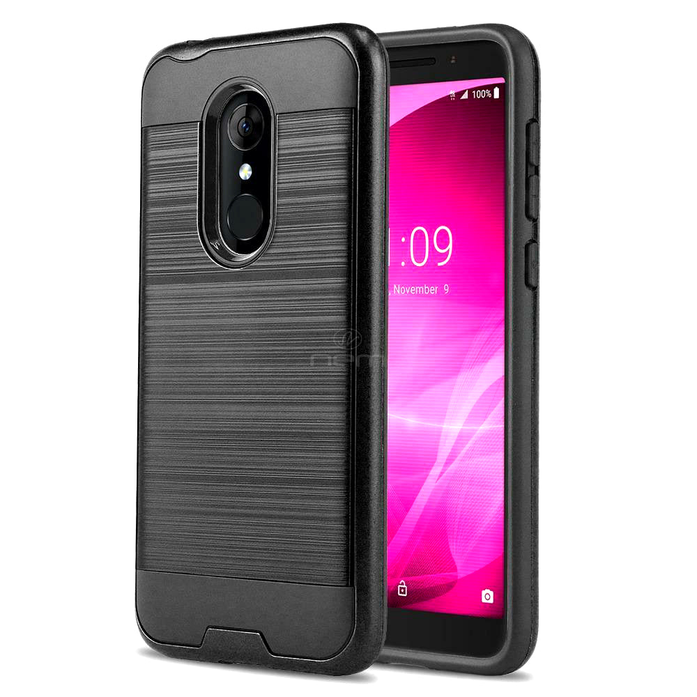 Alcatel Revvl 2/5052 Brushed Hybrid Case HYB32 Black