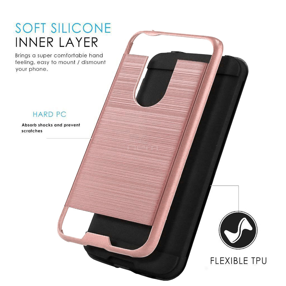 Alcatel Revvl 2/5052 Brushed Hybrid Case HYB32 Rose Gold