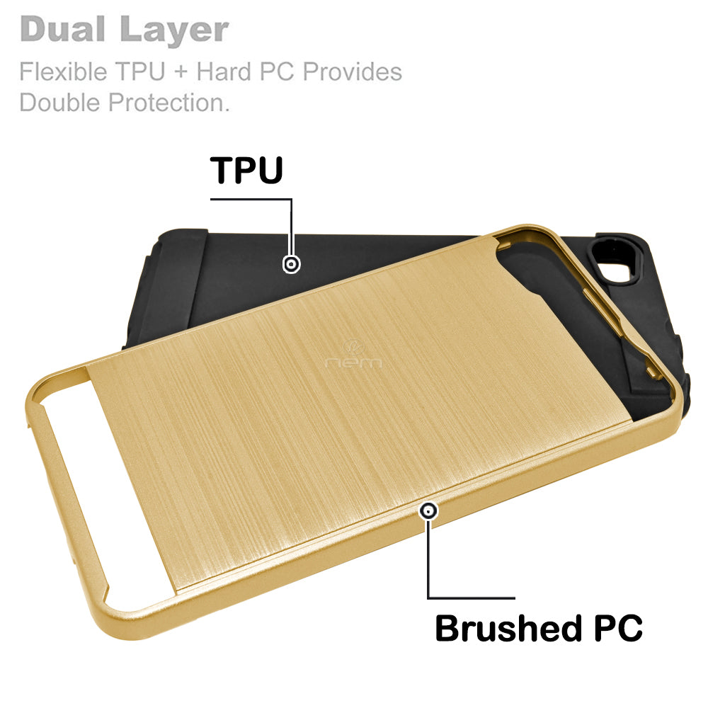 Alcatel Pulse Mix/A50/A5/5085 Brushed Hybrid Case HYB32 Gold