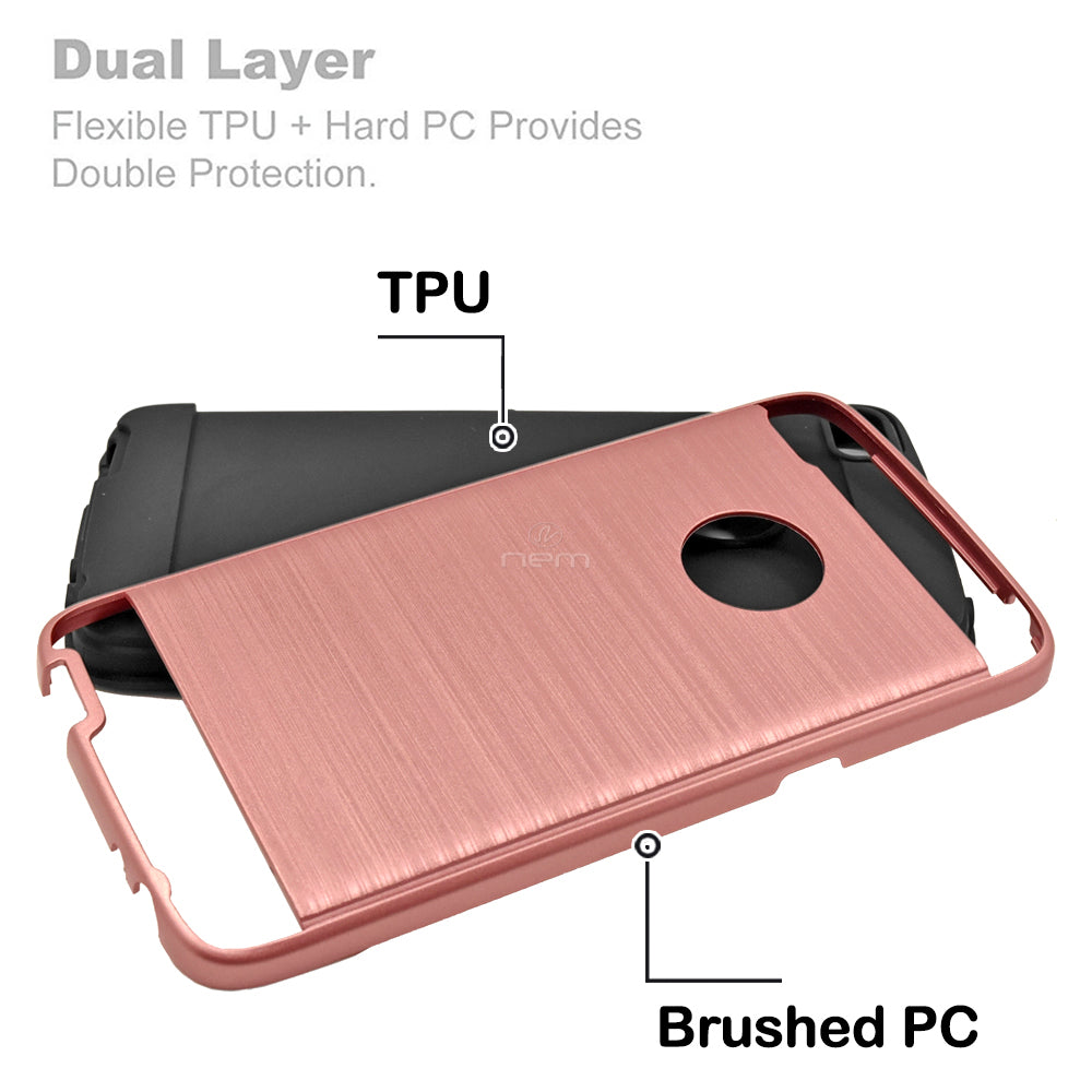 Alcatel Idol 5/6060 Brushed Hybrid Case HYB32 Rose Gold