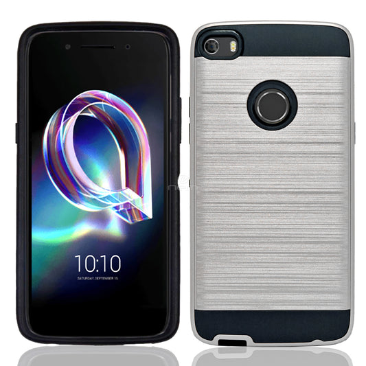 Alcatel Idol 5/6060 Brushed Hybrid Case HYB32 Silver