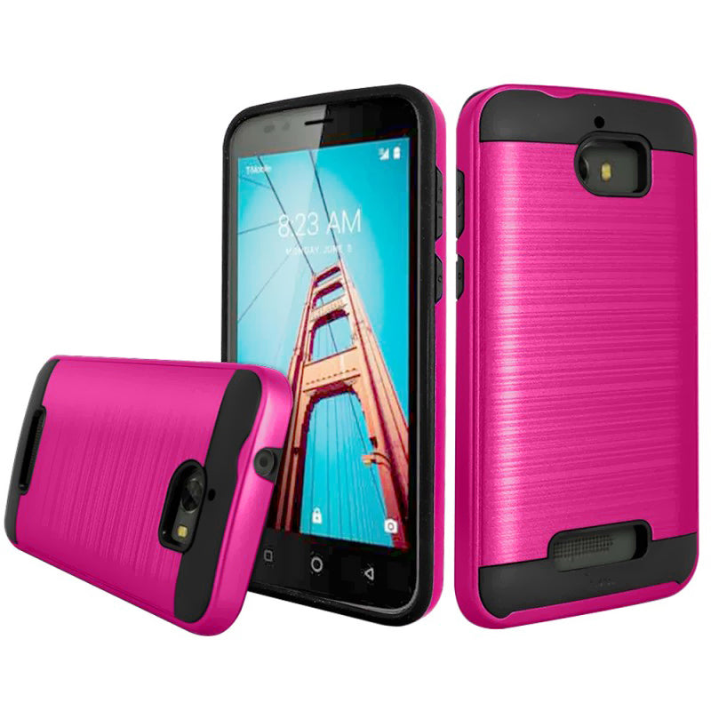 Coolpad Defiant/3632 Brushed Hybrid Armor Case HYB32 Pink