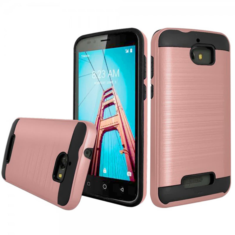 Coolpad Defiant/3632 Brushed Hybrid Armor Case HYB32 RoseGd