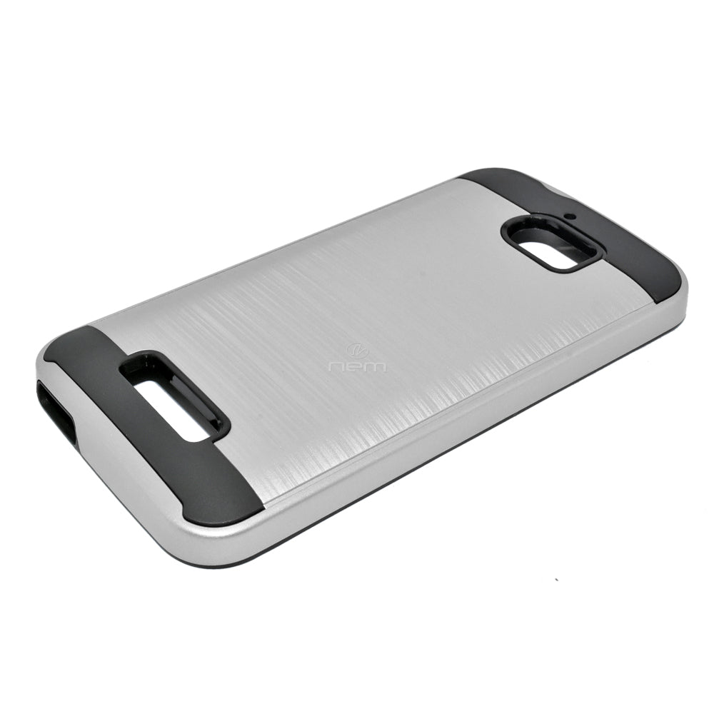 Coolpad Defiant/3632 Brushed Hybrid Armor Case HYB32 Silver