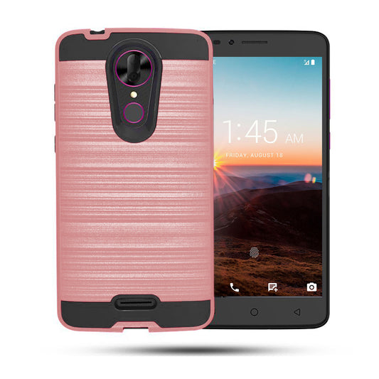 Coolpad RevvL Plus Brushed Hybrid Armor Case HYB32 Rose Gold