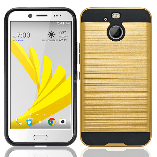 HTC Bolt Brushed Hybrid Armor Case HYB32 Gold