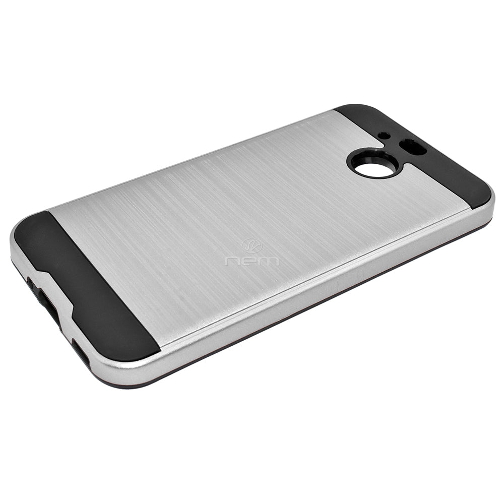 HTC Bolt Brushed Hybrid Armor Case HYB32 Silver