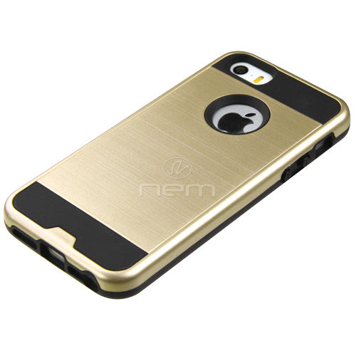 Apple iPhone 5/5S/SE Brushed Hybrid Armor Case HYB32 Gold