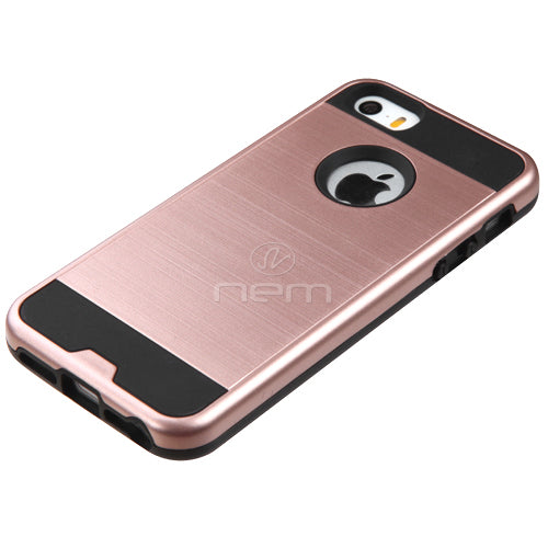 Apple iPhone 5/5S/SE Brushed Hybrid Armor Case HYB32 RoseGol