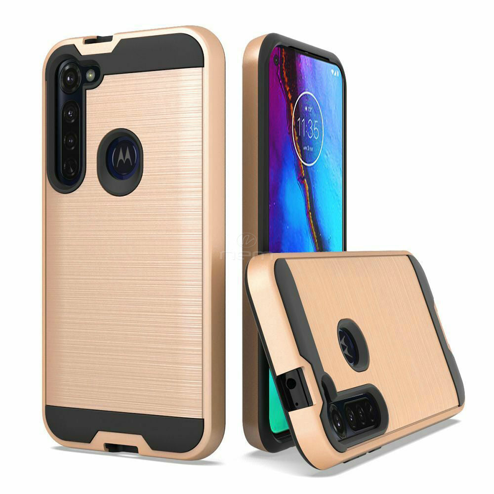 ýLG K51/LG Reflect/LG Q51 Brushed Case HYB32 Gold