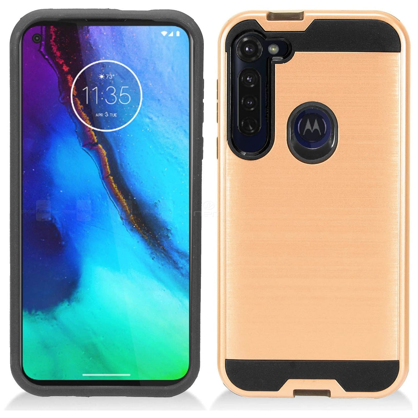 ýLG K51/LG Reflect/LG Q51 Brushed Case HYB32 Gold