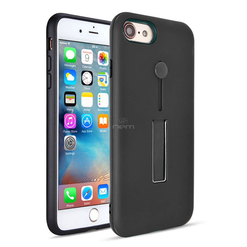 Apple iPhone 6Plus Hybrid Case HYB43 w. Loop Kickstand Black