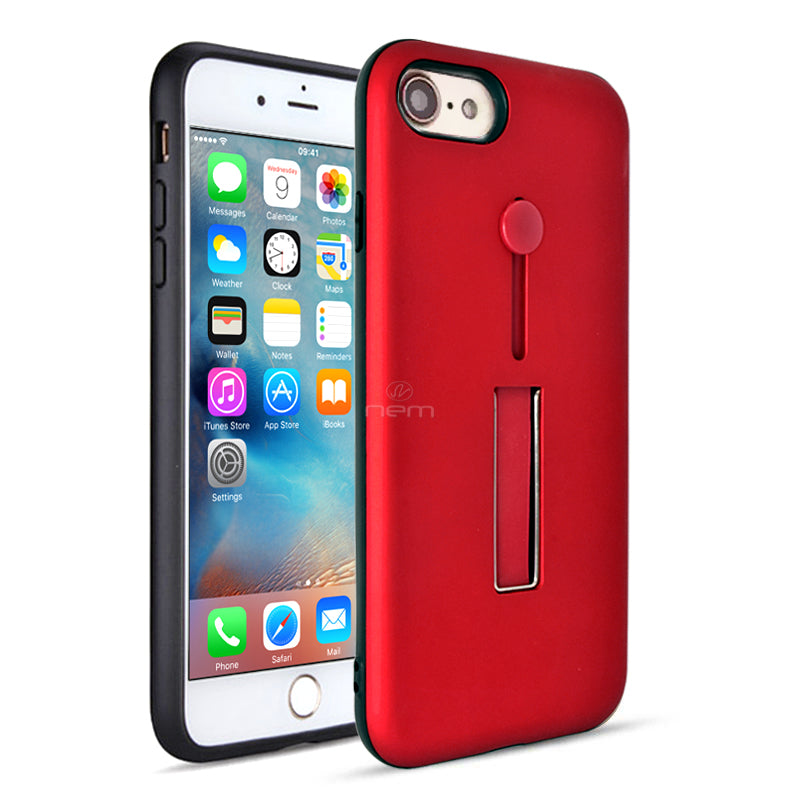 Apple iPhone 6Plus Hybrid Case HYB43 w. Loop Kickstand Red