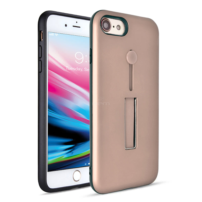 Apple iPhone 8 Hybrid Case HYB43 w. Loop Kickstand Rose Gold