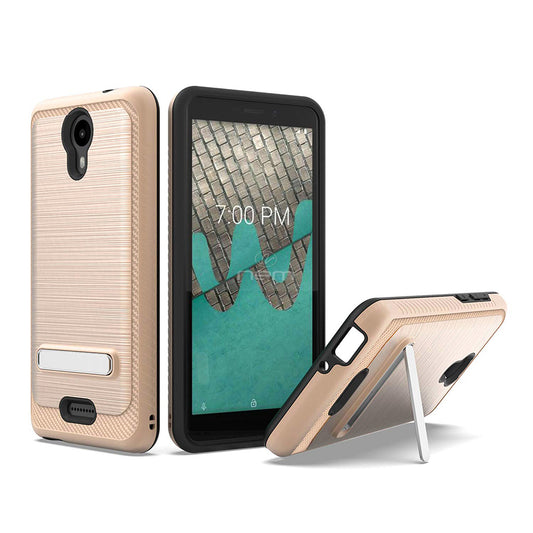 Wiko Ride Brushed Case Magnetic Stand HYB57 Gold