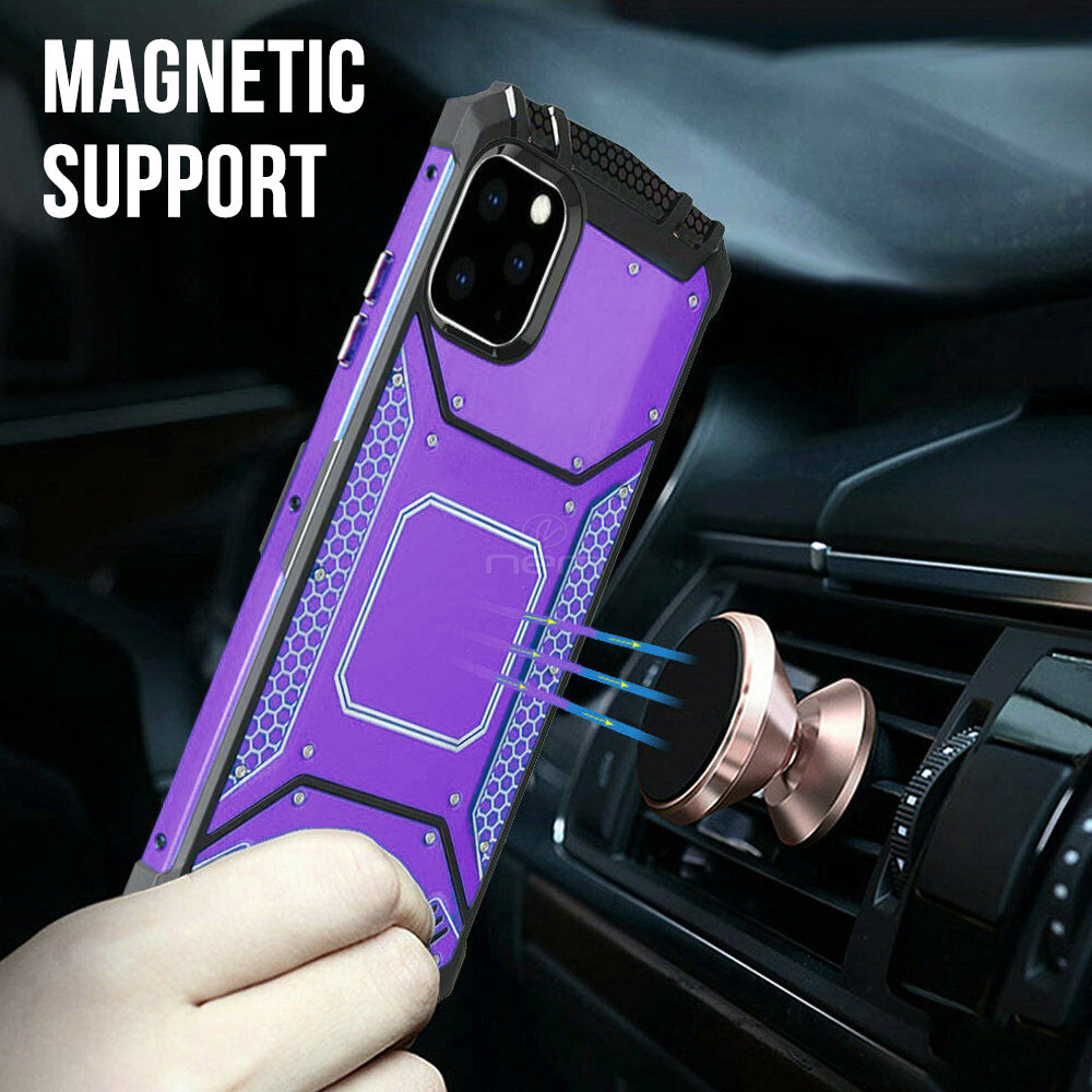 iPhone 11 Pro (5.8") Metal Magnetic Chrome Case HYB58 Purple