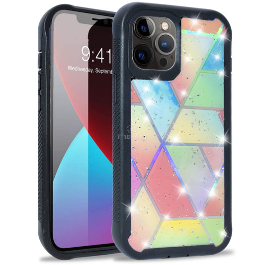 iPhone 12/12Pro (6.1) Marble Holographic Design HYB65 Mix