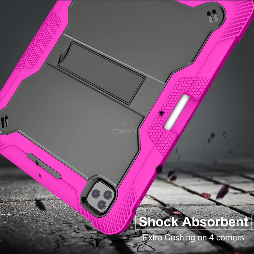 iPad Pro 3/4/5 12.9" Heavy Duty Kickstand Case HYB75 Pink