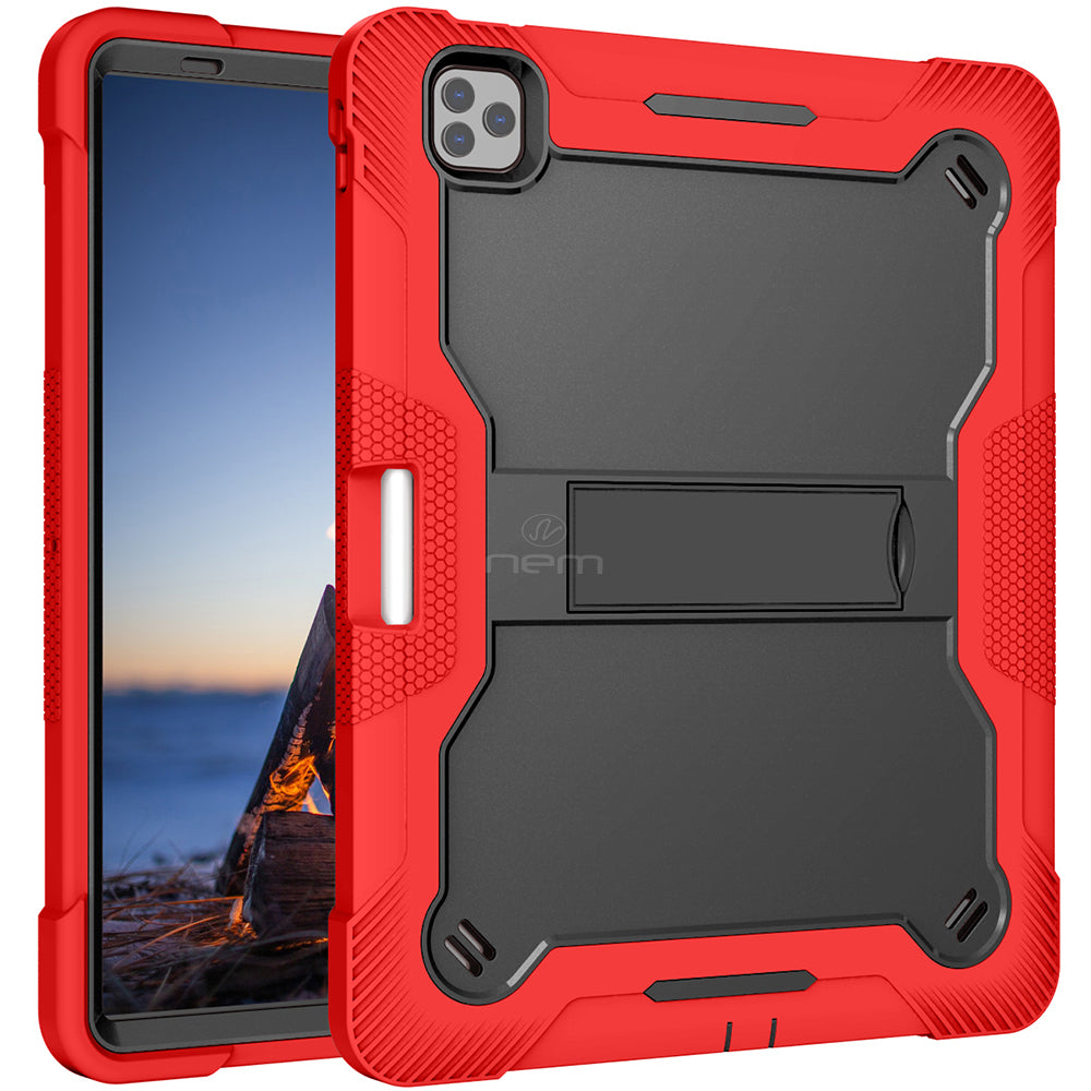 iPad Pro 3/4/5 12.9" Heavy Duty Kickstand Case HYB75 Red