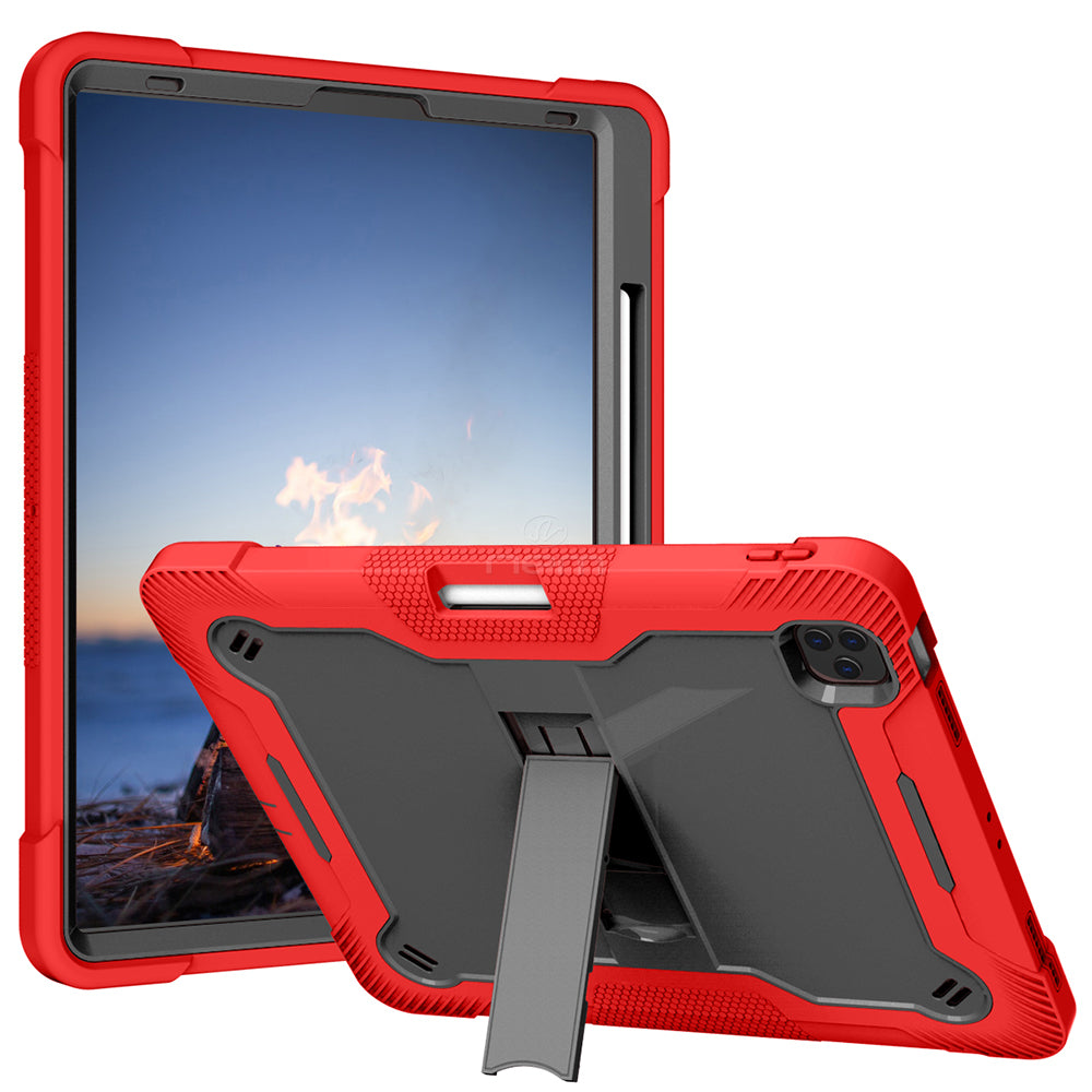 iPad Pro 3/4/5 12.9" Heavy Duty Kickstand Case HYB75 Red