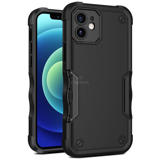 iPhone 11 (6.1") Non Slip Shockproof Hybrid Case HYB76 Black